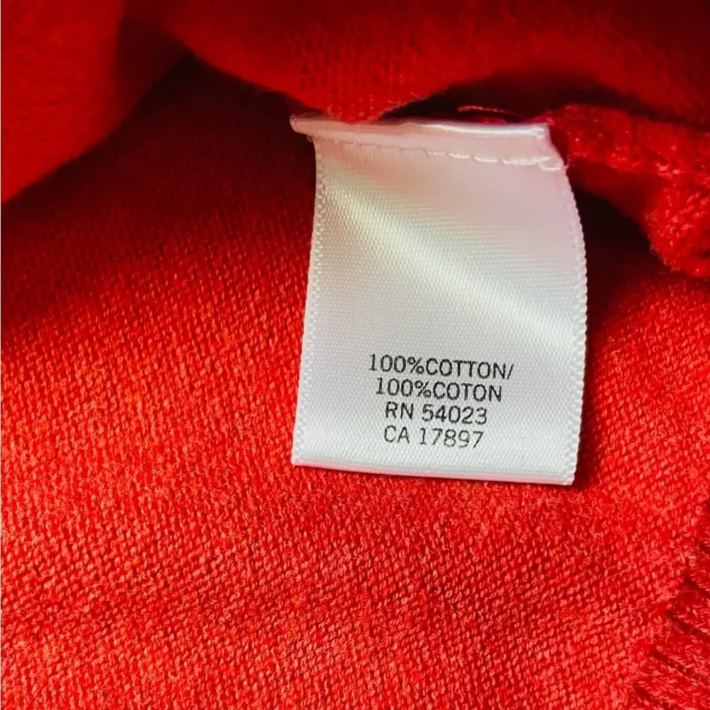Banana Republic Factory Men’s Orange V-Neck Cotton Sweater Size Medium